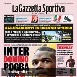 PRIMA PAGINA – Gazzetta e il via libera di 4 sole Regioni: “Allenamenti in ordine sparso”
