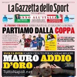 PRIMA PAGINA – Gazzetta titola: “Partiamo con la Coppa! Semifinali prima del 13?”