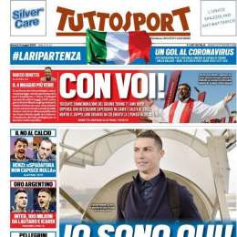 PRIMA PAGINA – Tuttosport: “Cr7 sbarcato a Torino dopo due mesi a Madeira”