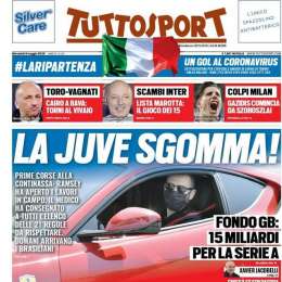 PRIMA PAGINA – Tuttosport – “La Juventus sgomma!”