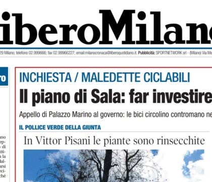 Libero: il sindaco Sala ha un piano per Milano, “vuole far investire i ciclisti”