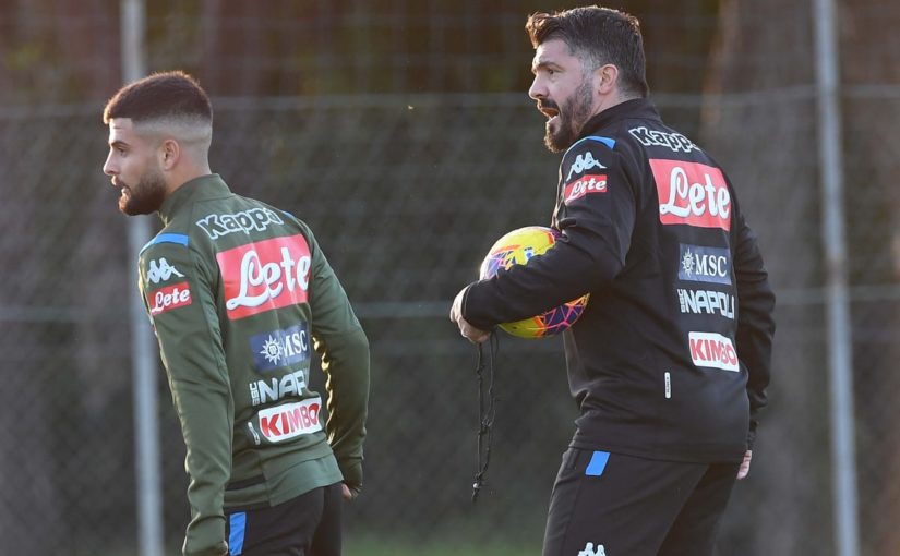 Napoli, i giocatori accolgono Gattuso con 1′ di silenzio