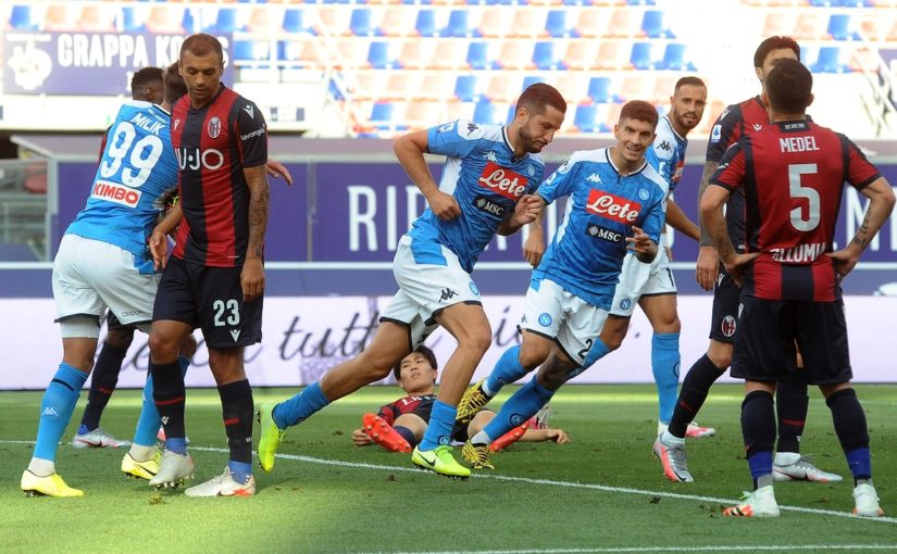Bologna-Napoli 1-1: Barrow acciuffa Manolas