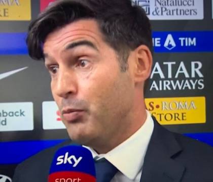 Fonseca: “Le sconfitte a Roma sono molto pesanti e la squadra ha difficoltà nel recuperare”