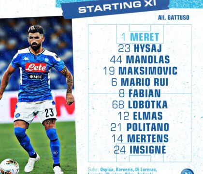Genoa-Napoli, Politano e Mertens con Insigne. Spazio ad Elmas in mediana