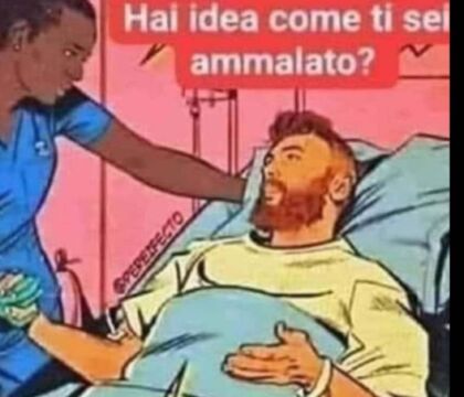 Sdegno per la vignetta Mancini. Luca Di Bartolomei: «Sei il ct di tutti i coglioni»