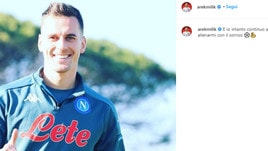 Napoli, Milik: “Intanto continuo ad allenarmi con il sorriso”