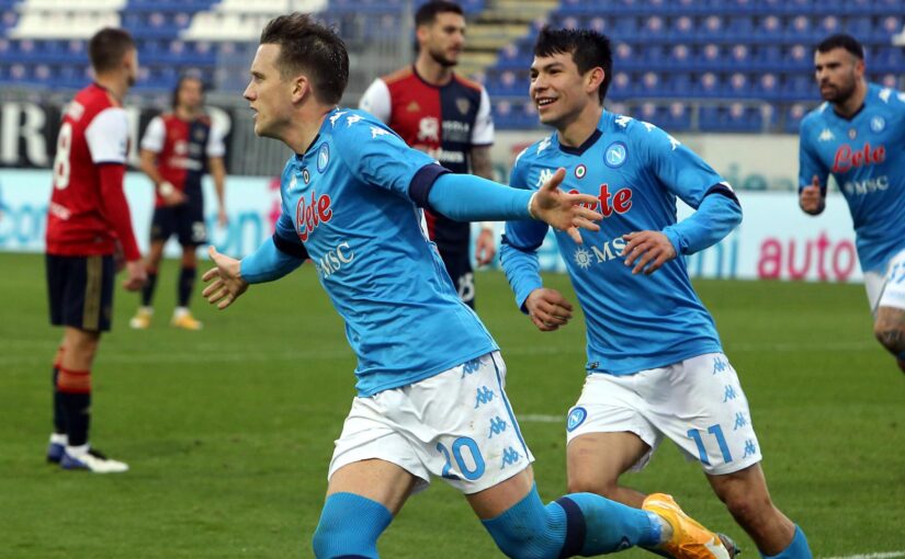 Cagliari-Napoli 1-4: Gattuso vola con Zielinski, Lozano e Insigne