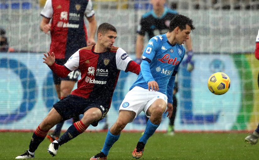 Cagliari-Napoli 1-4, il tabellino
