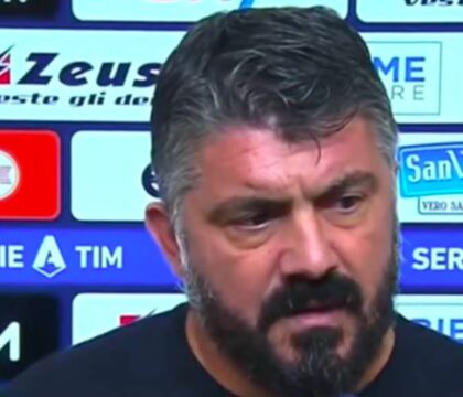 Gattuso:«Petagna lo valutiamo domani. Complimenti a Mertens che sta stringendo i denti»