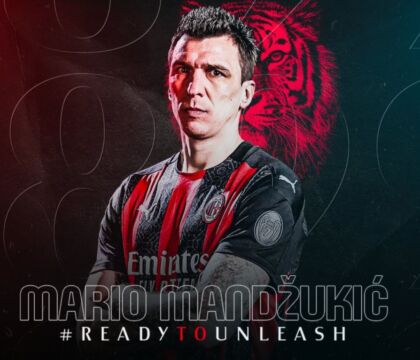 Il Milan ufficializza Mandzukic, contratto di 6 mesi con opzione per la prossima stagione