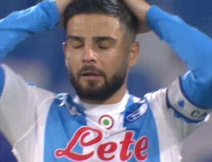 Insigne sbaglia il rigore dell’1-1