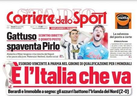 PRIMA PAGINA – Corriere dello Sport: “Gattuso spaventa Pirlo”