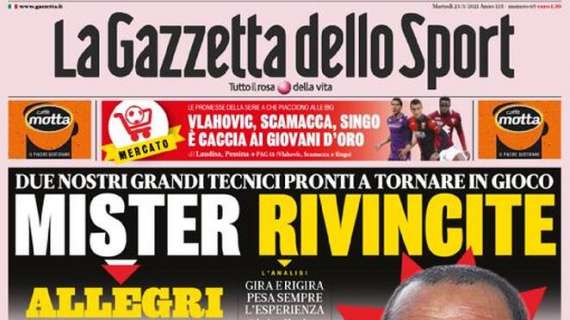 PRIMA PAGINA – Gazzetta: “Napoli, casting con Juric e Fonseca. Per Gattuso spunta la Lazio”