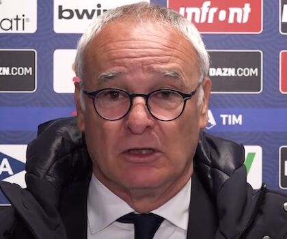 Ranieri: «Speravo in una Roma ancora in corsa per la qualificazione, invece venderà cara la pelle»