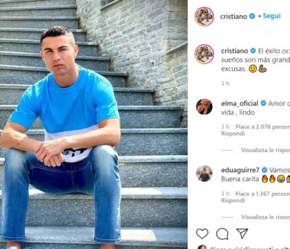Ronaldo s’è trasformato in Quelo: «Il successo arriva quando i tuoi sogni sono più grandi delle scuse»