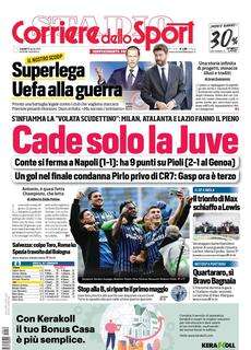 PRIMA PAGINA – CdS: “Cade solo la Juve”