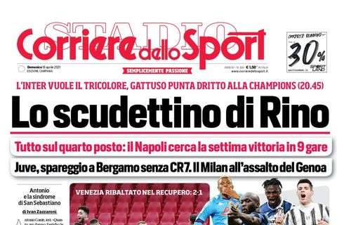 PRIMA PAGINA – CdS Campania: “Lo scudettino di Rino”