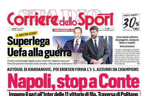 PRIMA PAGINA – CdS Campania: “Napoli, stop a Conte”