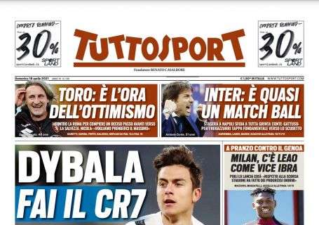 PRIMA PAGINA – Tuttosport: “Inter: è quasi un match ball”