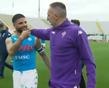 Insigne a Ribery: «Ti ricordi? Giocammo un’amichevole in Trentino. Sei un grande»