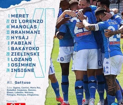 Napoli-Verona formazioni ufficiali: Gattuso si affida a Meret, Bakayoko e Lozano