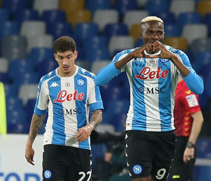Spezia-Napoli 0-3 (primo tempo), Osimhen a quota 10 gol