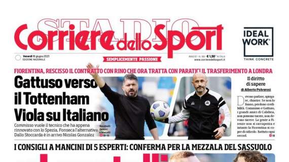 PRIMA PAGINA – Corriere dello Sport: “Gattuso verso il Tottenham. Viola su Italiano”