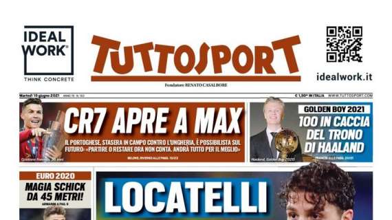 PRIMA PAGINA – Tuttosport: “Locatelli vota Italia e Juve”