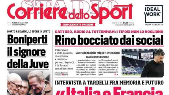 PRIMA PAGINA – CdS: “Rino bocciato dai social. Addio al Tottenham: i tifosi non lo vogliono”