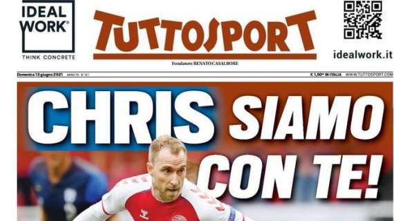 PRIMA PAGINA – Tuttosport – “Chris siamo con te!”