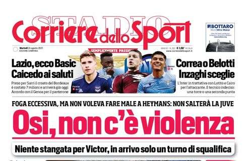 PRIMA PAGINA – Cds Campania: “Osimhen, non c’è violenza: solo 1 turno”