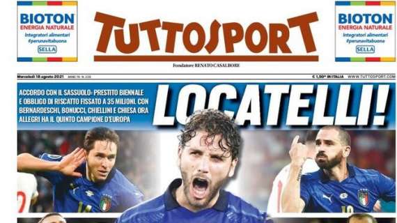 PRIMA PAGINA – Tuttosport: “Locatelli! E’ ItalJuve”