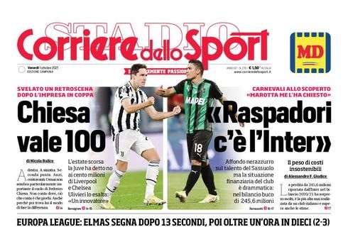 PRIMA PAGINA – Cds Campania: “Napoli, che spreco”