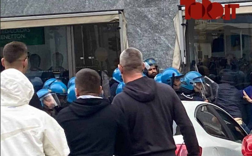 Torino-Juventus, scontri tra tifosi: bici lanciata contro la polizia, arrestato un tifoso della Juve