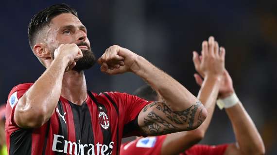 Milan avanti 1-0 al 45′: Giroud incorna il Toro