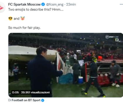 Lo Spartak Mosca dà del pagliaccio a Spalletti su Twitter