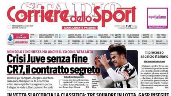 PRIMA PAGINA – Corriere dello Sport: “Inter, scatto scudetto”