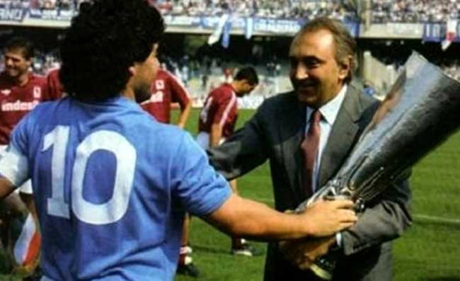 PRIMA PAGINA IL MATTINO – Festa allo stadio (con Ferlaino) per la statua di Maradona
