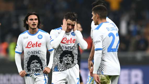 Ultima gara con la maglia dedicata a Maradona: con la Lazio Napoli in azzurro