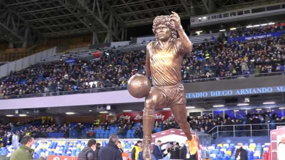 LIVE – Napoli-Lazio, pre-partita: svelata la statua di Diego, c’è Lobotka dal 1′