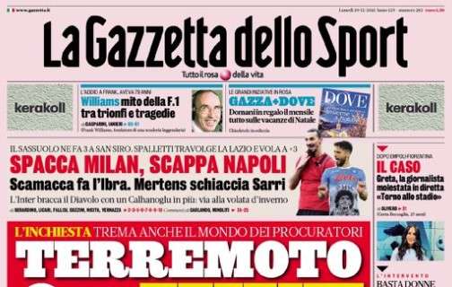 PRIMA PAGINA – Gazzetta: “Terremoto Juve, nel mirino dei magistrati anche mega commissioni ad agenti”