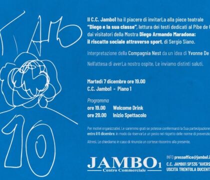 Lettere a Maradona, stasera al centro commerciale Jambo1