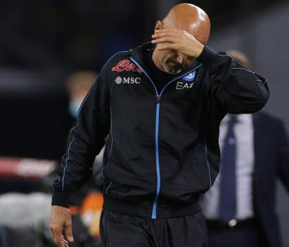 Sassuolo-Napoli, espulso Spalletti, non sarà in panchina contro l’Atalanta