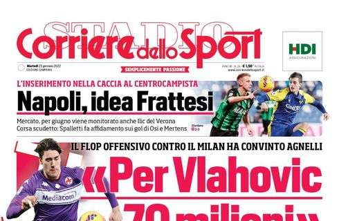 PRIMA PAGINA – Cds Campania: “Napoli, idea Frattesi”