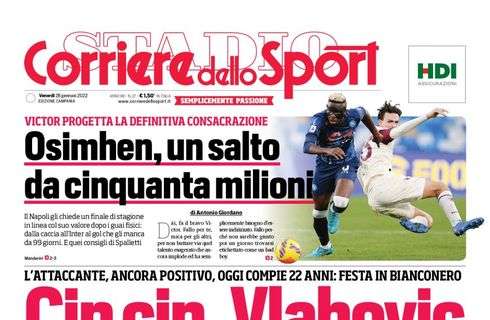 PRIMA PAGINA – Cds Campania: “Osimhen, un salto da cinquanta milioni”