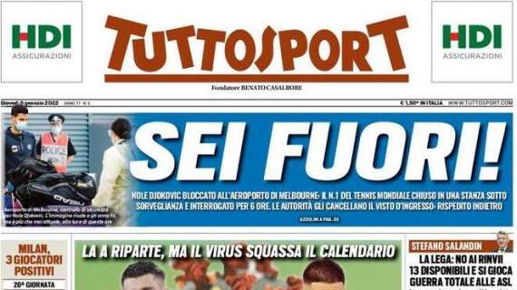 PRIMA PAGINA – Tuttosport: “Arbitra il Covid”