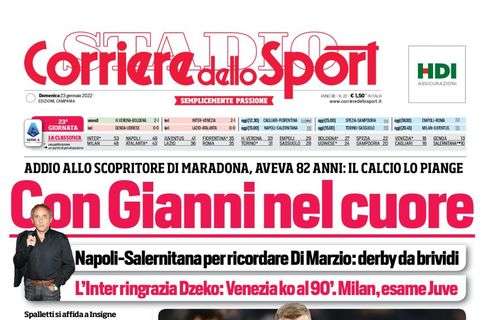 PRIMA PAGINA – CdS Campania: “Con Gianni nel cuore”