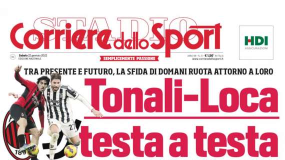 PRIMA PAGINA – Corriere dello sport: “Tonali-Loca testa a testa”