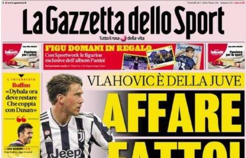 PRIMA PAGINA – Gazzetta: “Juventus-Vlahovic, affare fatto!”